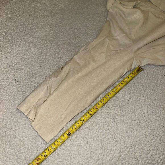 Anne Klein XL Linen Beige Sparkle V Neck Collared Pullover Blouse NWOT - Picture 12 of 13